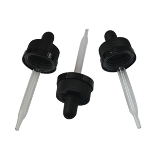 24/400 Ribbed Child Resistant caps with straight glass pipette Boston Rounds droppers and silicon,TPE,Butyl,NBR bulb.