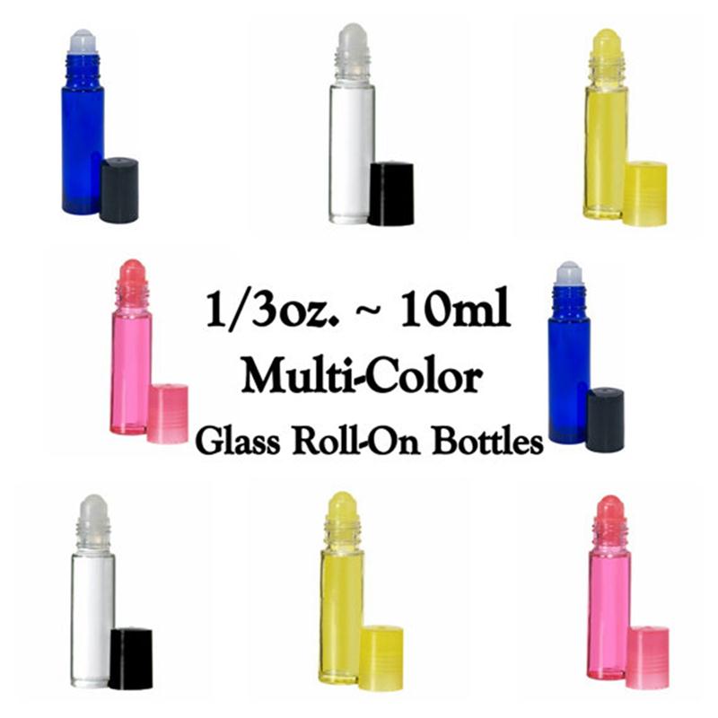 10ml Glass Roll On Bottle Multi Color Jade Ball