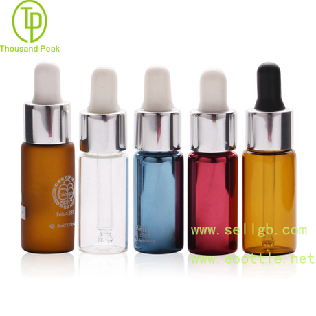 TP-2-143 Multi color 5ml cosmetic glass dropper bottle 