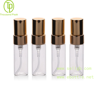 TP-3-60 3ml Refillable perfume bottle with gold Fine Mist Perfume Spray Pump