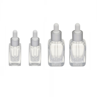 TP-2-32 20ml 35ml Square thick cosmetic glass dropper bottle 20-410